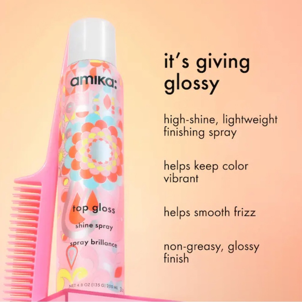 NEW amika 
Top Gloss Hair Shine Spray